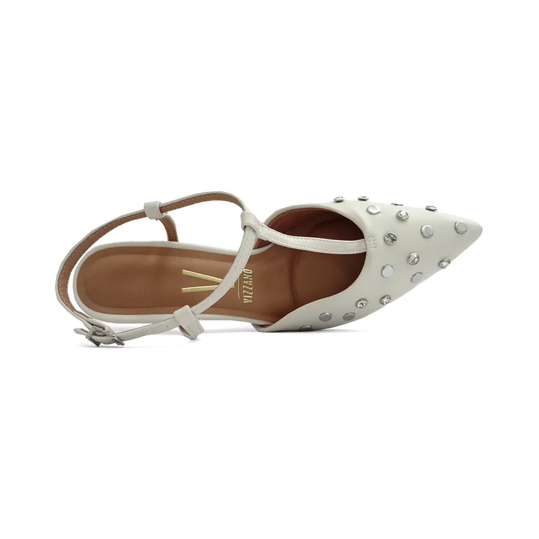 Sapato Vizzano Scarpin Slingback 1185.1121 Branco Off Sapato Vizzano Scarpin Slingback 1185.1121 Branco Off