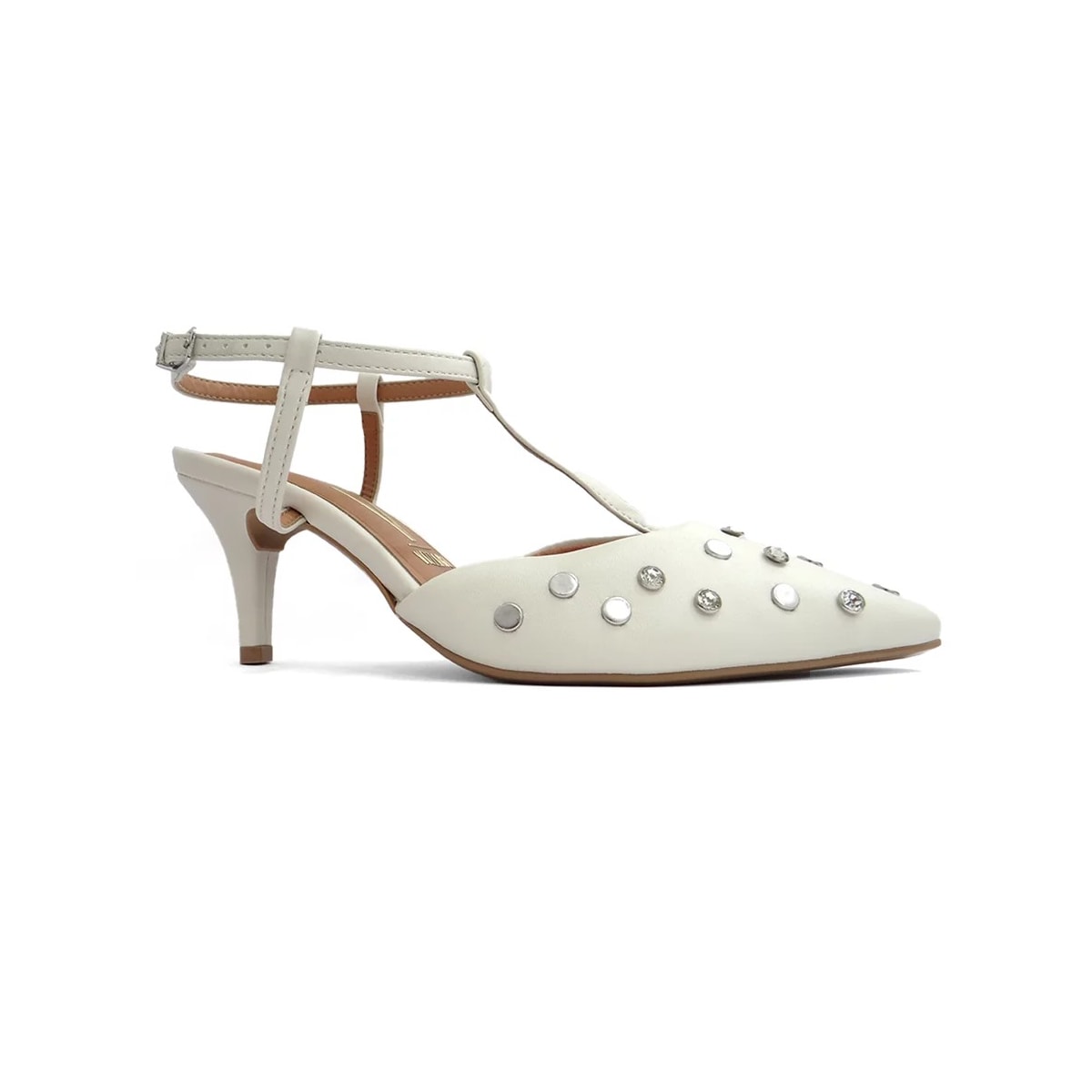 Sapato Vizzano Scarpin Slingback 1185.1121 Branco Off Sapato Vizzano Scarpin Slingback 1185.1121 Branco Off