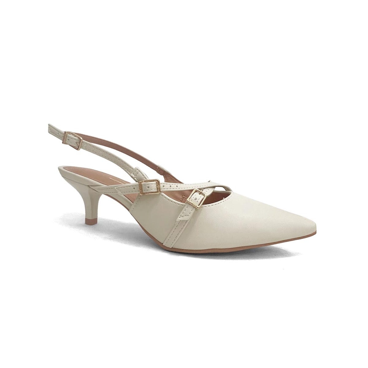 Sapato Vizzano Slingback 1122.885 Branco Off Sapato Vizzano Slingback 1122.885 Branco Off