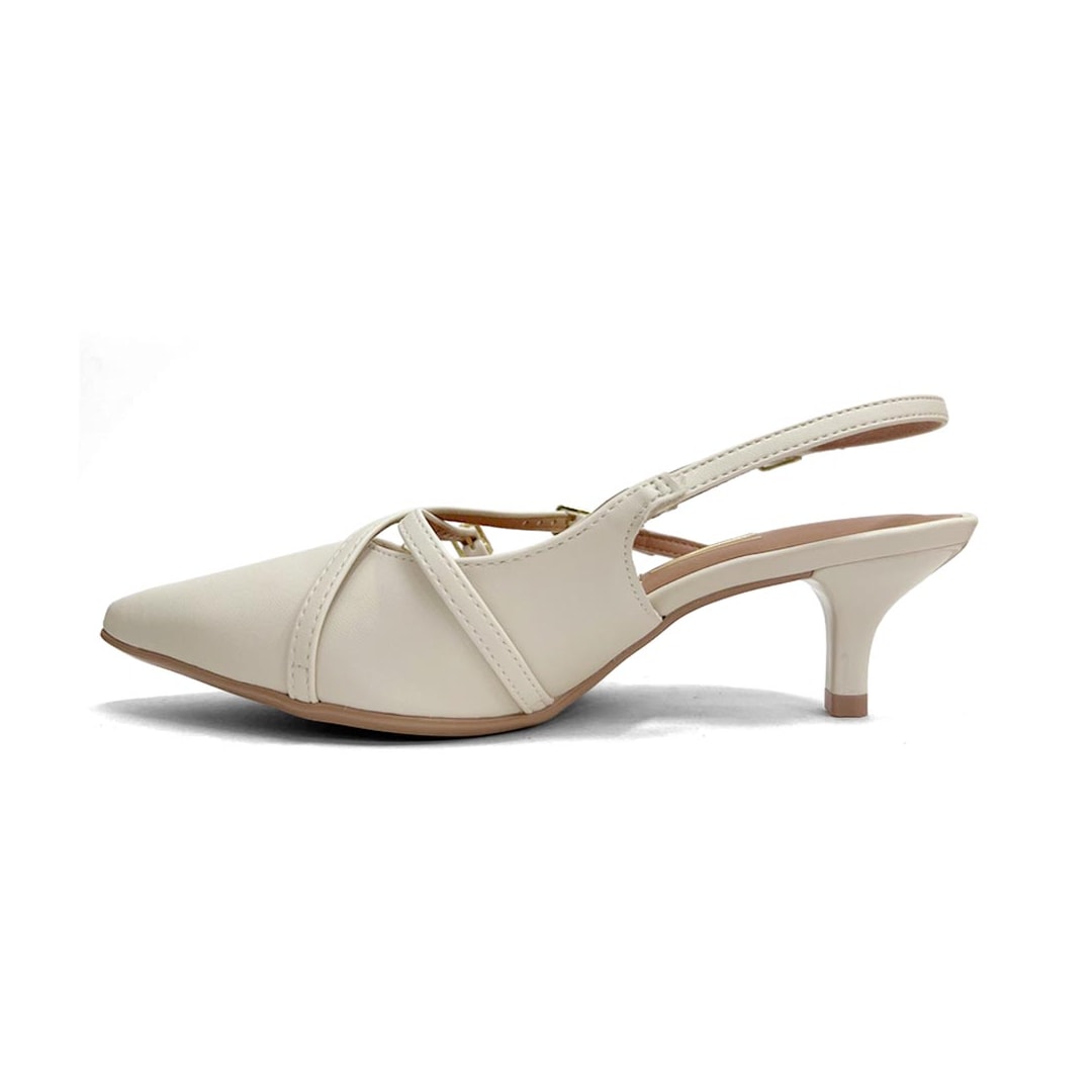Sapato Vizzano Slingback 1122.885 Branco Off Sapato Vizzano Slingback 1122.885 Branco Off