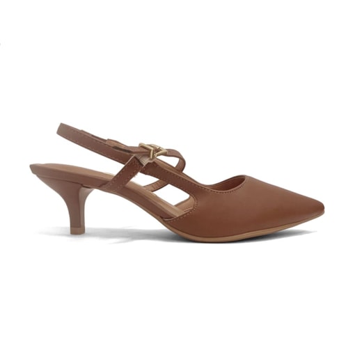 Detalhe - Sapato Vizzano Slingback 1122.893 Mocca