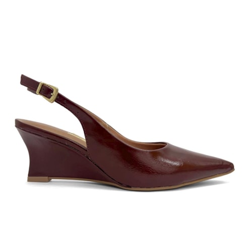 Detalhe - Sapato Vizzano Slingback 1483.101 Carmim