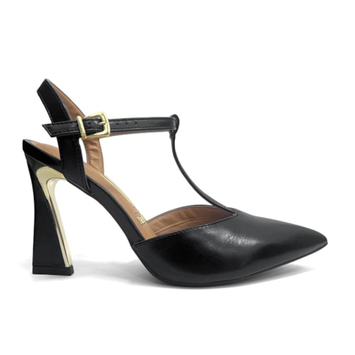 Detalhe - Sapato Vizzano Slingback Boneca 1388.215 Preto