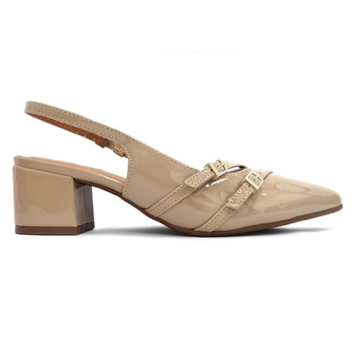 Detalhe - Sapato Vizzano Slingback Scarpin 1220.366 Bege