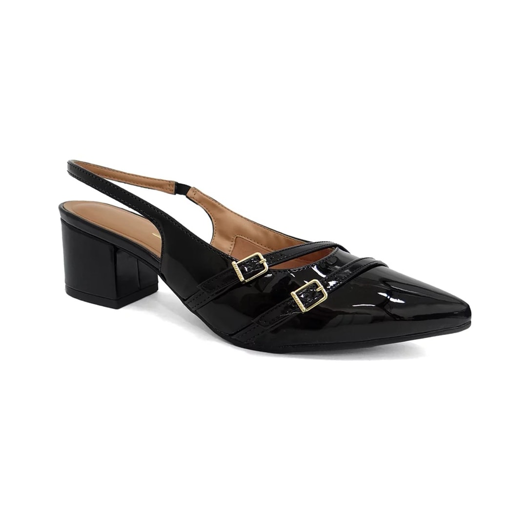 Sapato Vizzano Slingback Scarpin 1220.366 Preto Sapato Vizzano Slingback Scarpin 1220.366 Preto