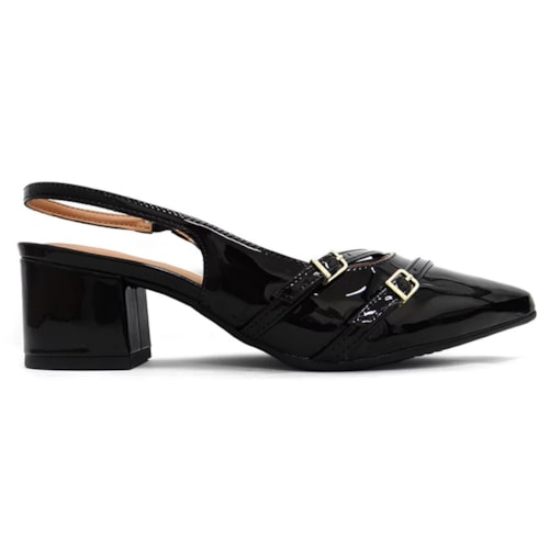 Detalhe - Sapato Vizzano Slingback Scarpin 1220.366 Preto