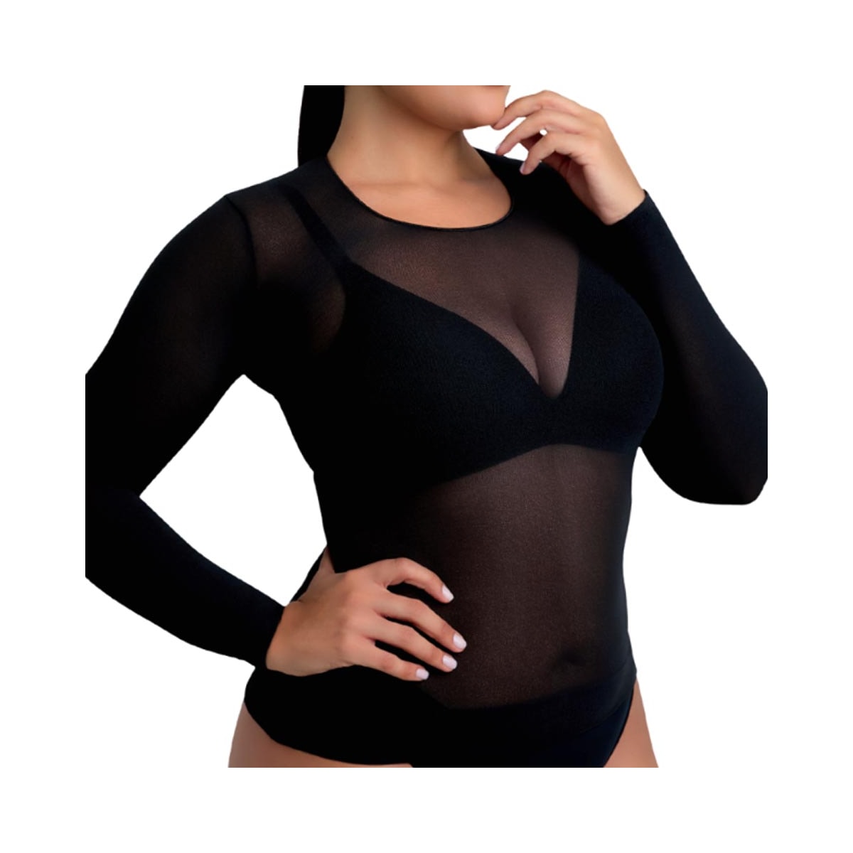 Segunda Pele Selene Fio 40 Gola Careca 9110 Preto Segunda Pele Selene Fio 40 Gola Careca 9110 Preto