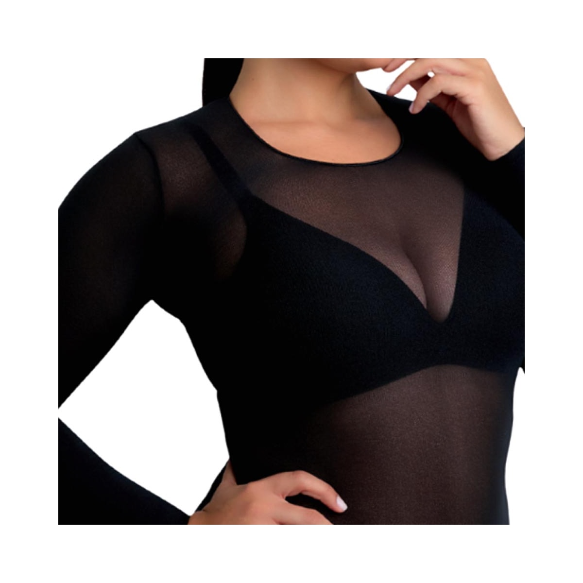 Segunda Pele Selene Fio 40 Gola Careca 9110 Preto Segunda Pele Selene Fio 40 Gola Careca 9110 Preto