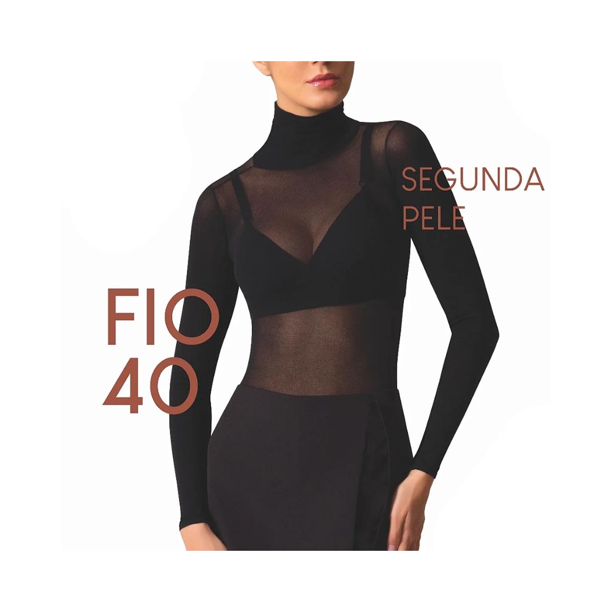 Segunda Pele Selene Gola Alta Fio 40 9900 Preto Segunda Pele Selene Gola Alta Fio 40 9900 Preto