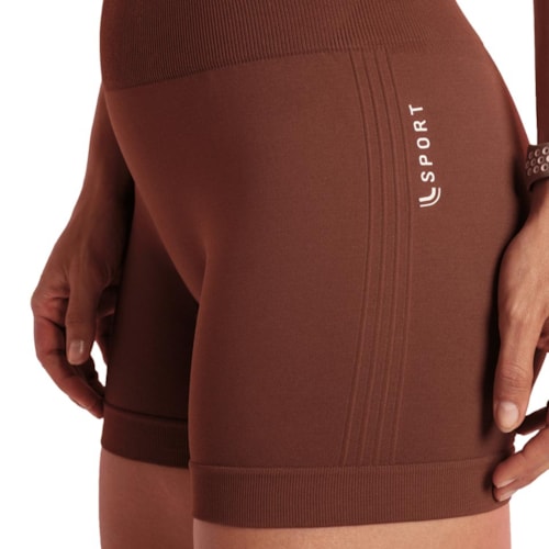 Detalhe - Short Lupo Lsport Basic 71348 Chocolate