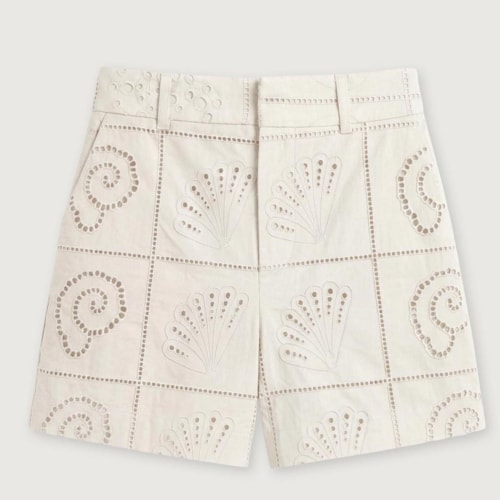 Shorts Feminino Hering Social Laise K6y2 Creme
