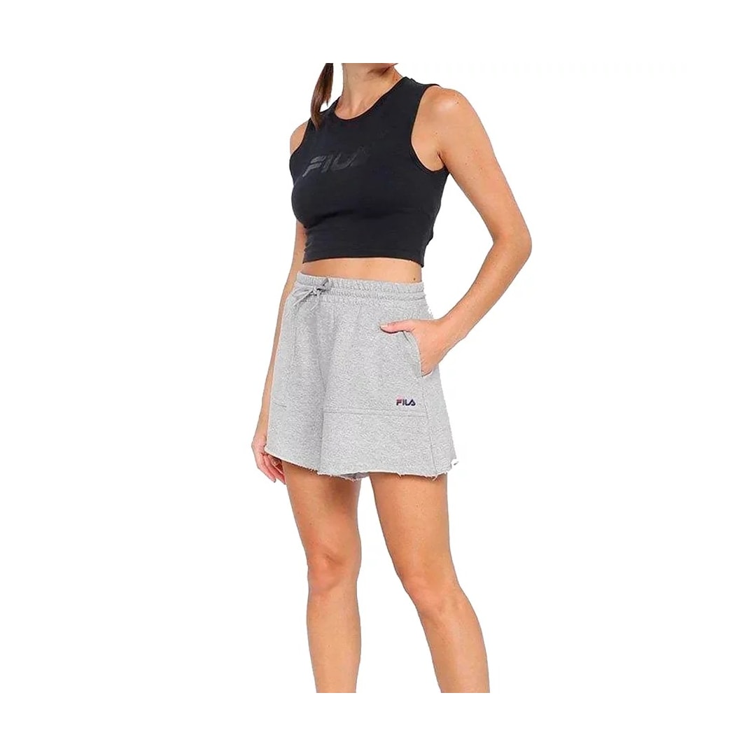 Shorts Fila Feminino Comfort Easy Plus F12L00415 Mescla Shorts Fila Feminino Comfort Easy Plus F12L00415 Mescla
