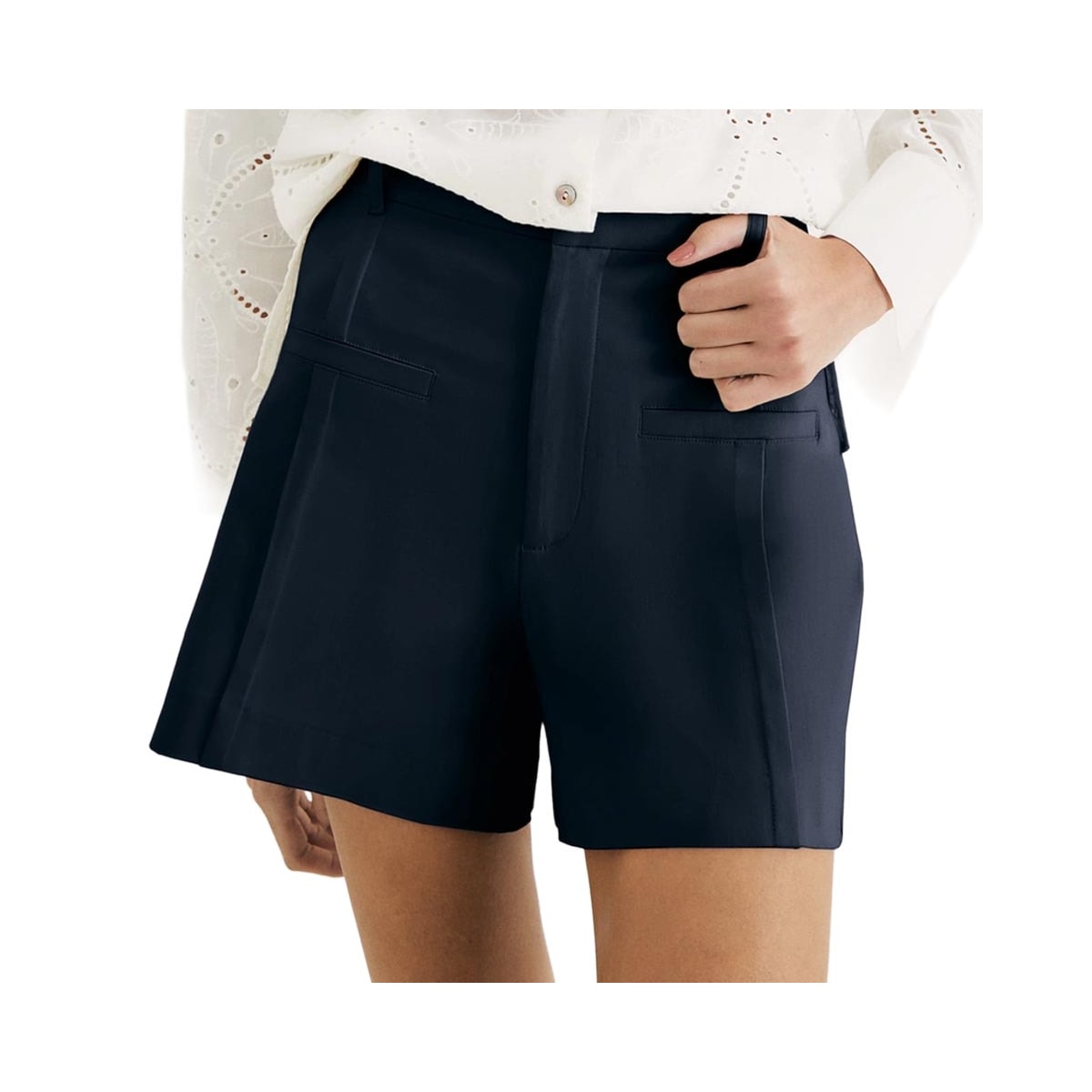 Shorts Hering Feminino Alfaiataria K5wu Azul Marinho Shorts Hering Feminino Alfaiataria K5wu Azul Marinho