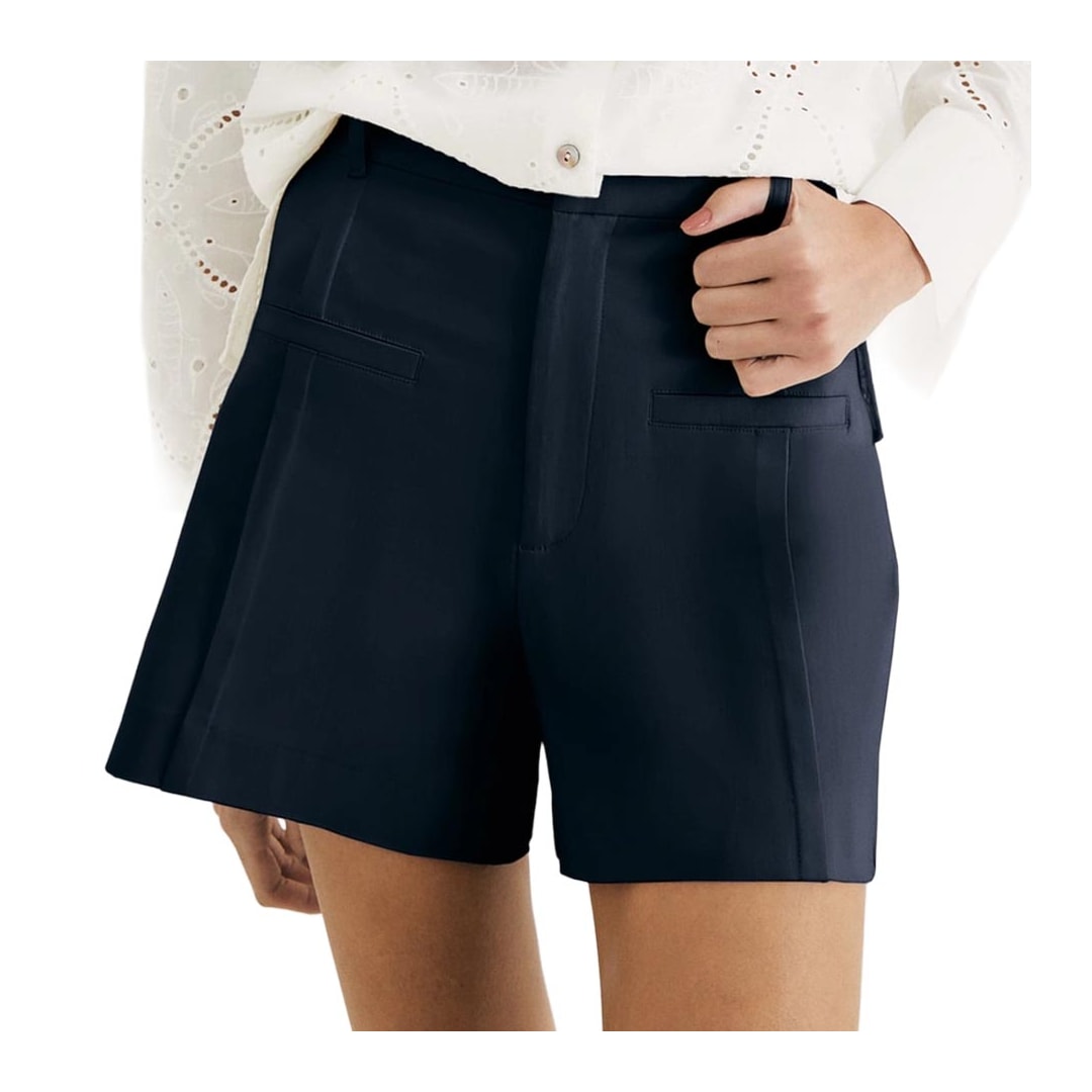 Shorts Hering Feminino Alfaiataria K5wu Azul Marinho