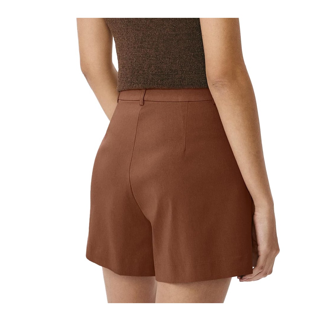 Shorts Hering Feminino Alfaiataria K5wu Marrom