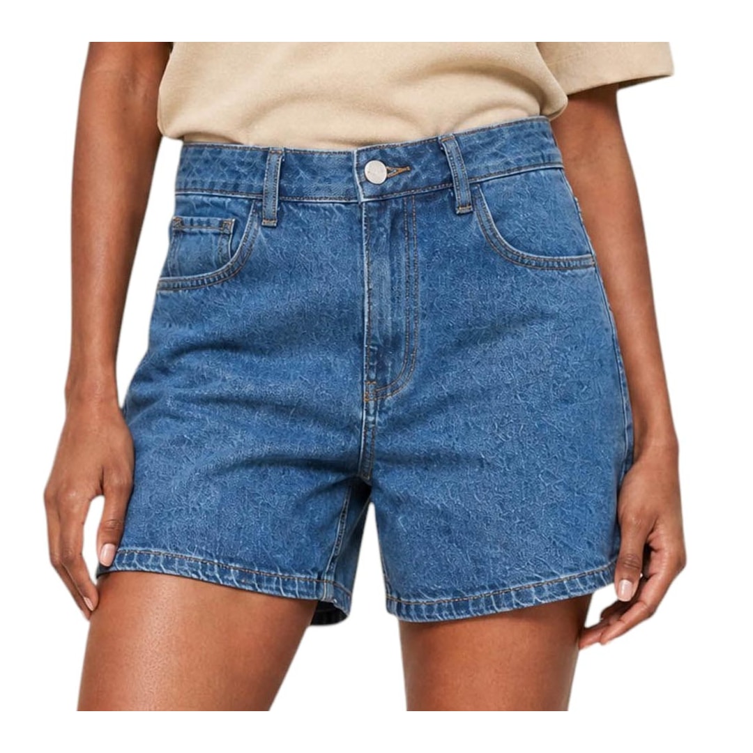 Shorts Hering Feminino Jeans Mom HCGY