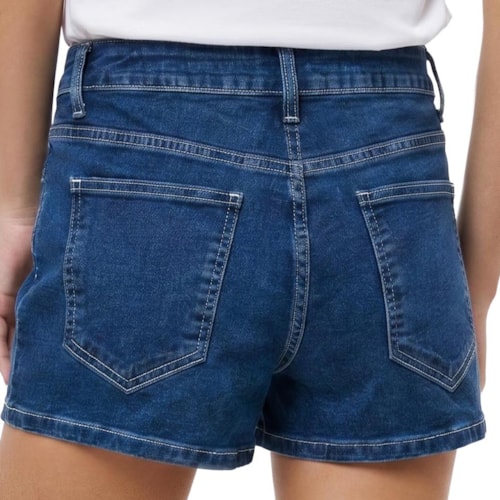 Detalhe - Shorts Hering Saia Jeans Reto HCGQ