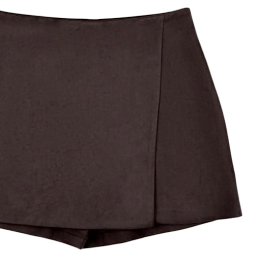 Detalhe - Shorts Hering Saia K6qn Marrom