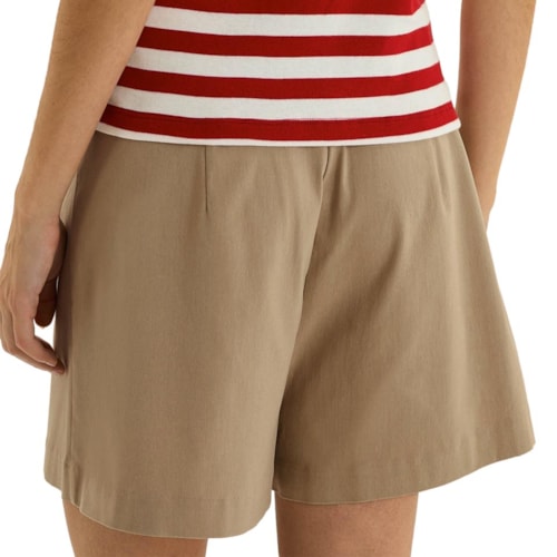 Detalhe - Shorts Hering Saia K6vm Caqui