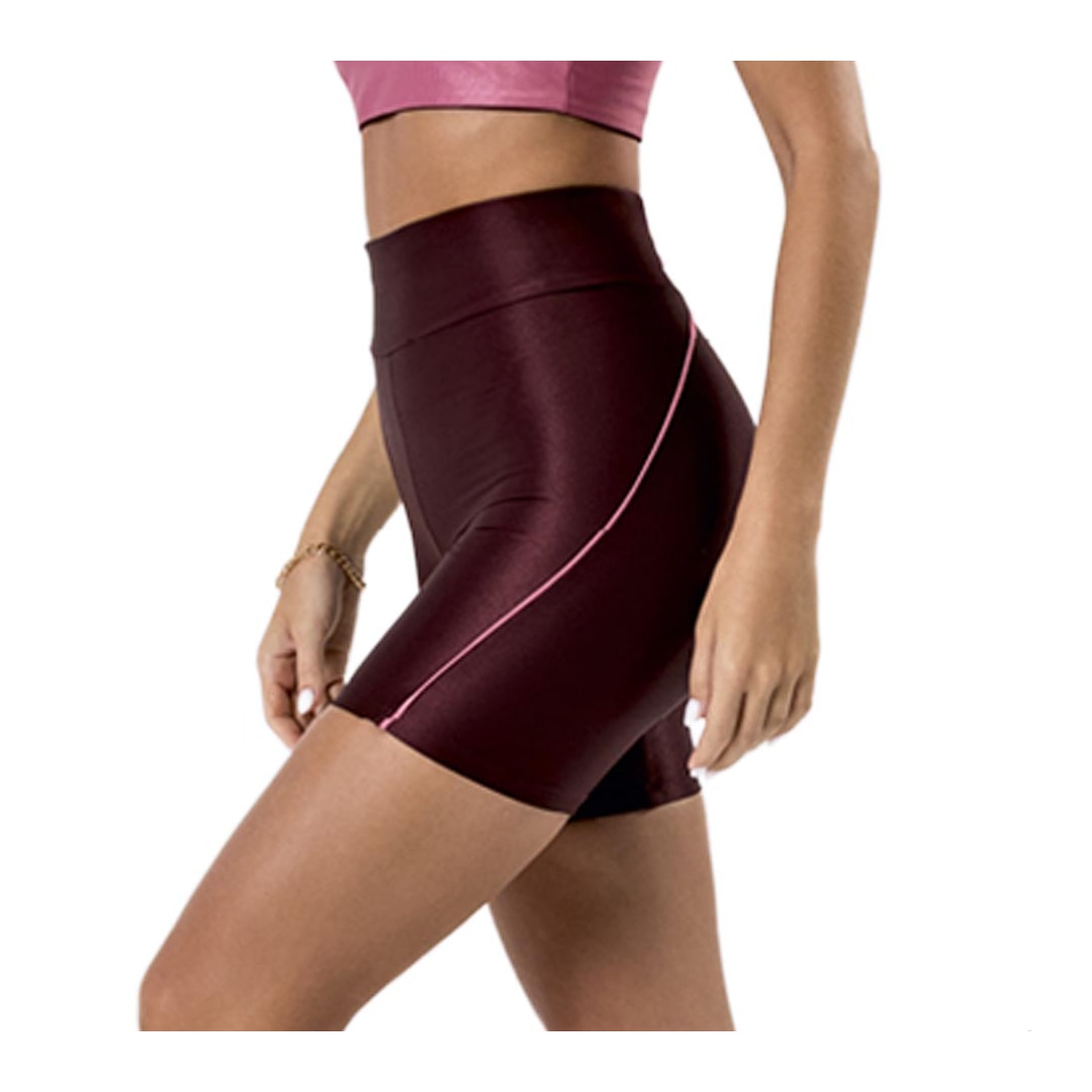 Shorts Mov Glow Fit M0368 Burgundy