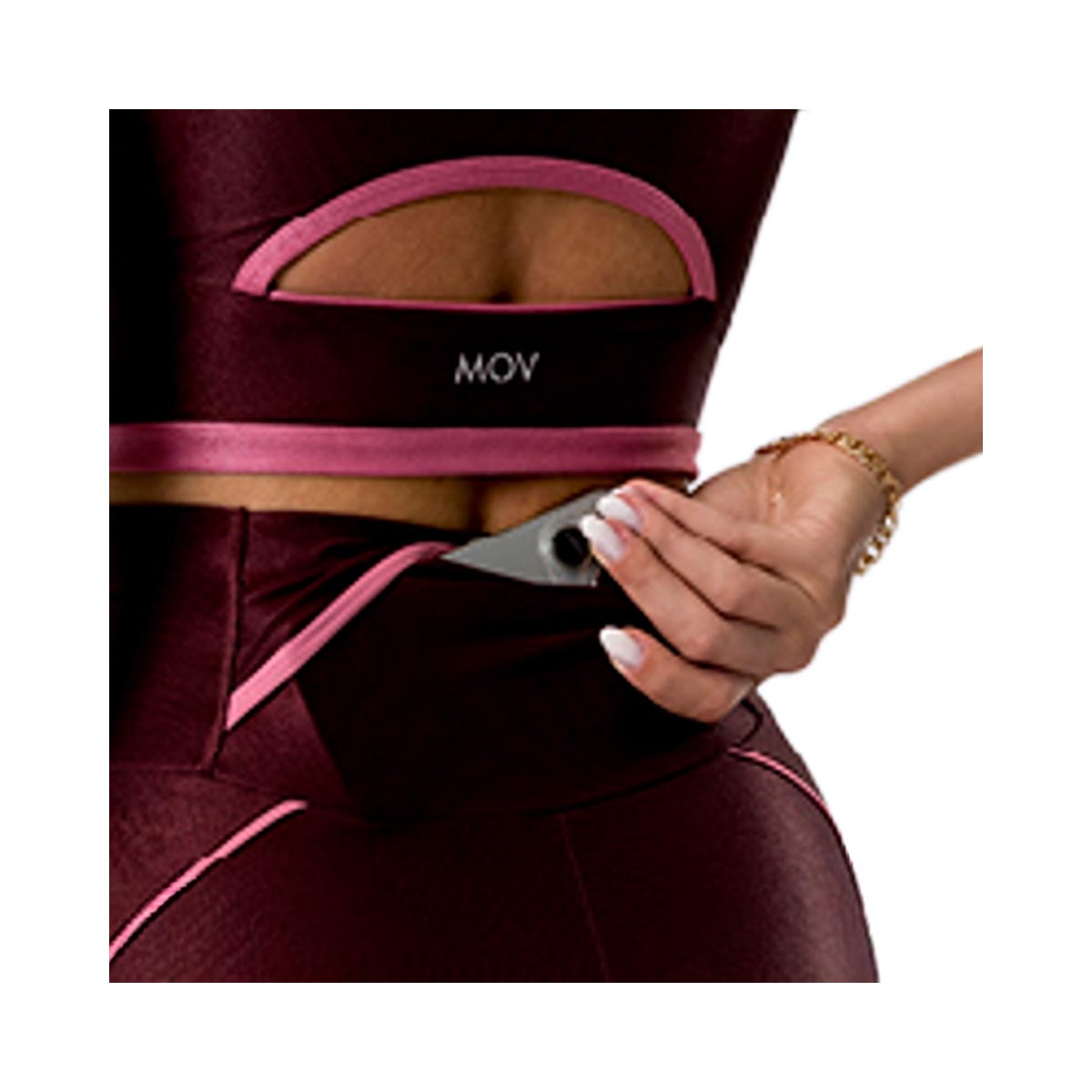 Shorts Mov Glow Fit M0368 Burgundy Shorts Mov Glow Fit M0368 Burgundy