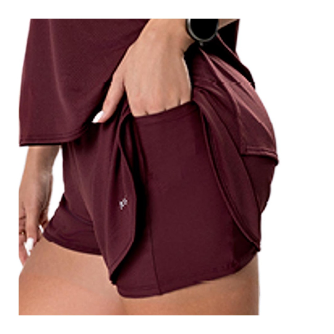 Shorts Mov Hole Fitness M0432 Burgundy