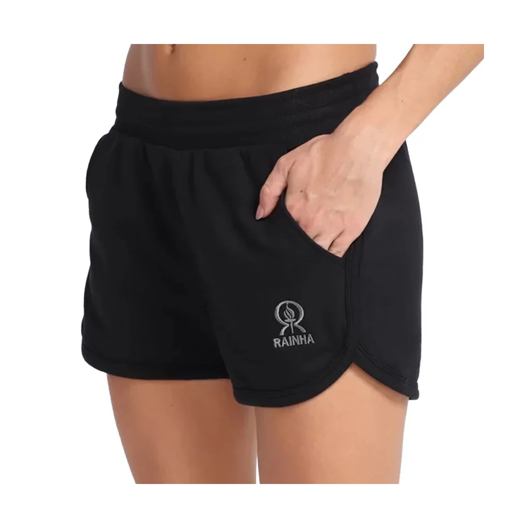 Shorts Rainha Casual 4420108 Preto Shorts Rainha Casual 4420108 Preto