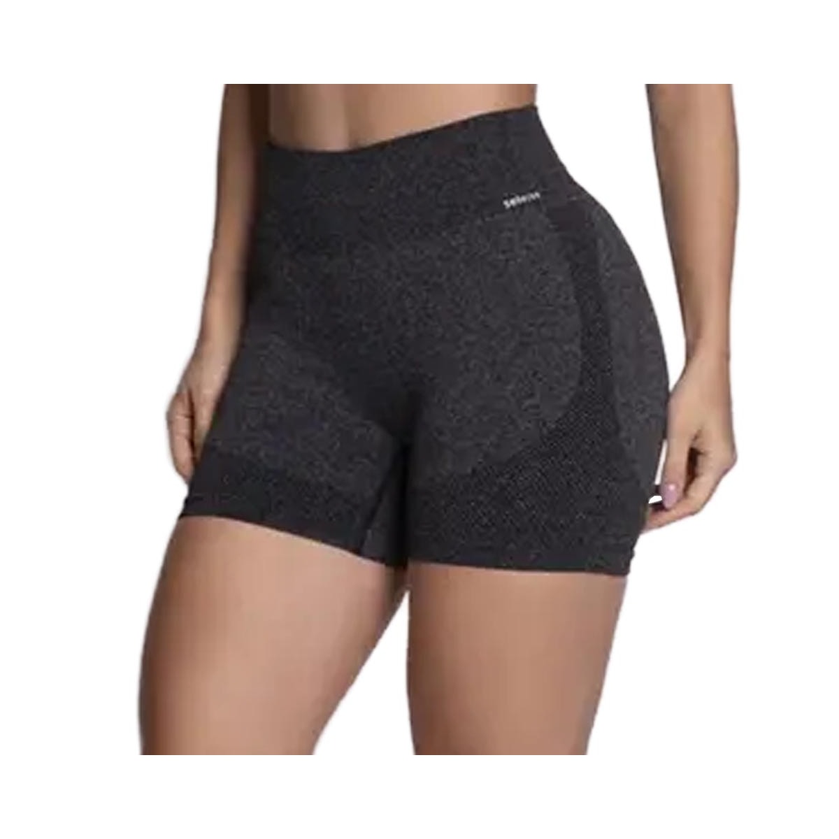 Shorts Selene Fitness 20924 Preto Mescla Shorts Selene Fitness 20924 Preto Mescla