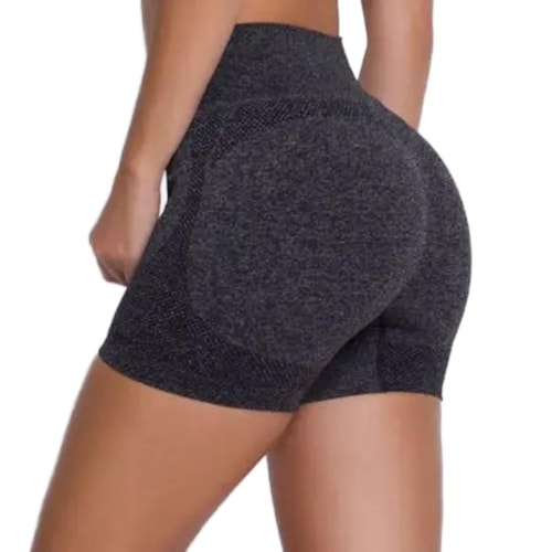 Detalhe - Shorts Selene Fitness 20924 Preto Mescla