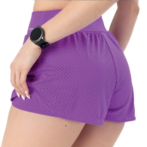 Detalhe - Shorts Selene Fitness 24686 Magenta