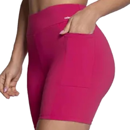 Detalhe - Shorts Selene Fitness 24807 Rosa Escuro