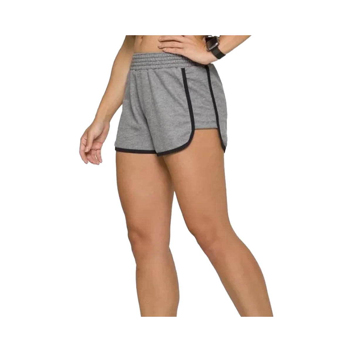 Shorts Selene Moletinho 20836 Mescla Preto Shorts Selene Moletinho 20836 Mescla Preto