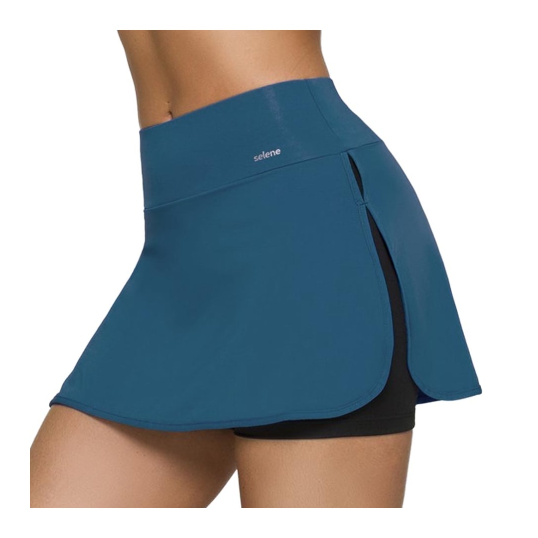 Shorts Selene Saia 20825 Azul Shorts Selene Saia 20825 Azul
