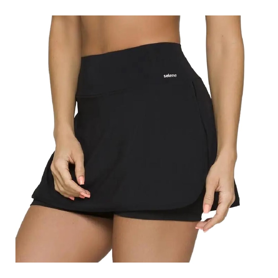 Shorts Selene Saia 20825 Preto Shorts Selene Saia 20825 Preto