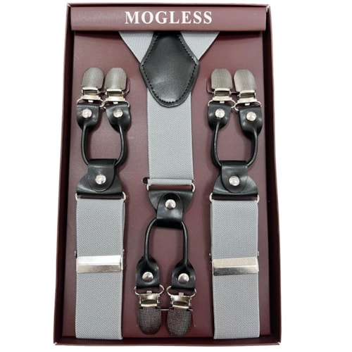 Suspensório Mogless Adulto 2550 Cinza Claro