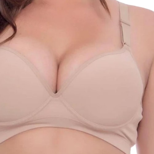 Detalhe - Sutiã Corpo Nu Com Bojo Lycra 500 Blush