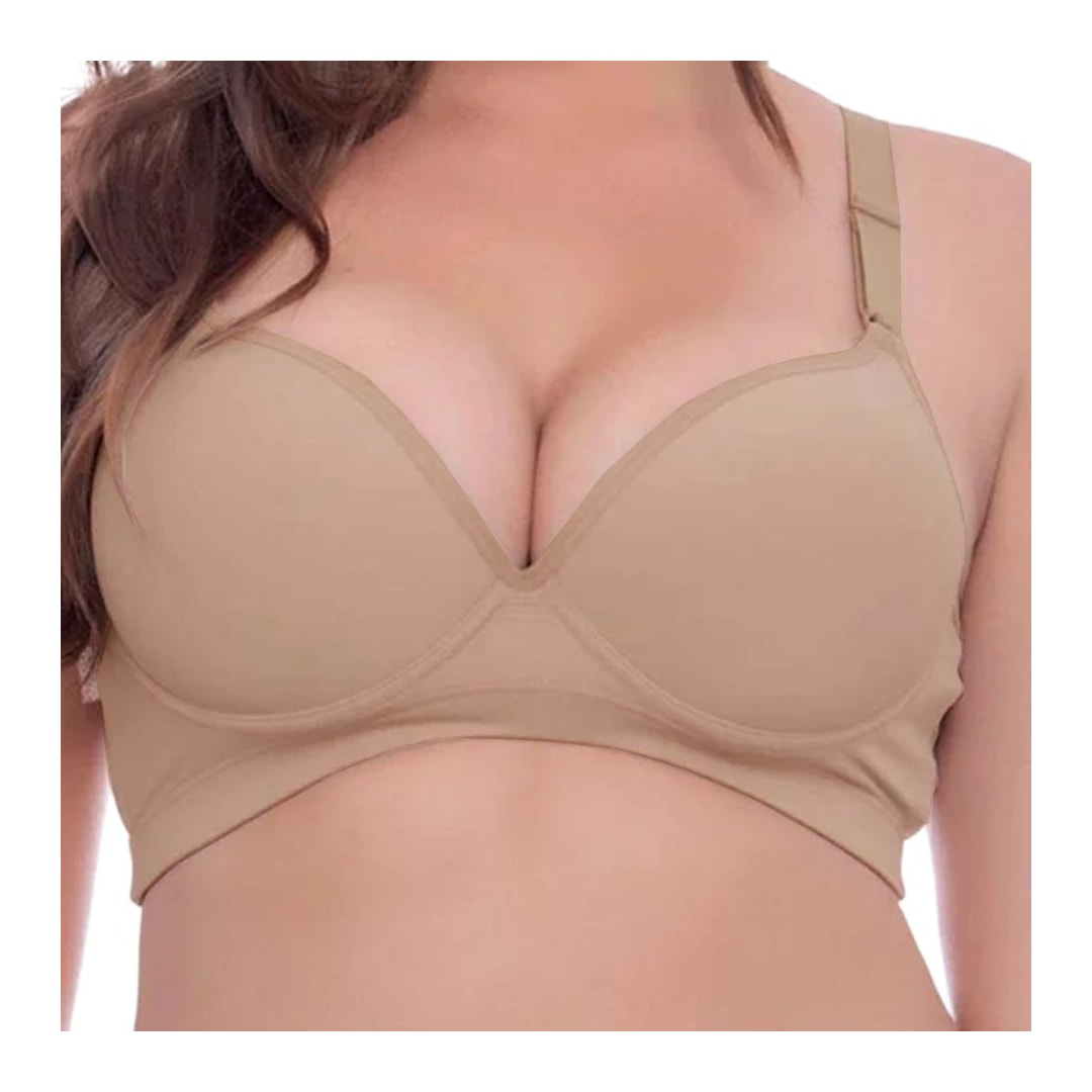 Sutiã Corpo Nu Com Bojo Lycra 500 Chocolate