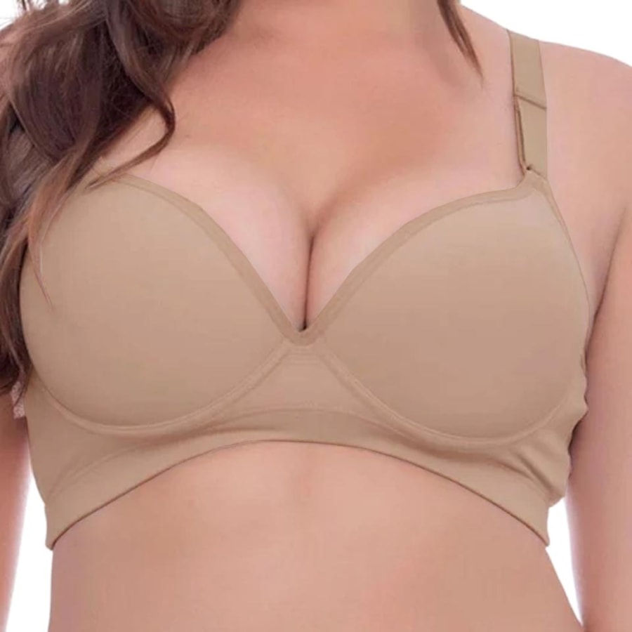 Sutiã Corpo Nu Com Bojo Lycra 500 Chocolate Sutiã Corpo Nu Com Bojo Lycra 500 Chocolate