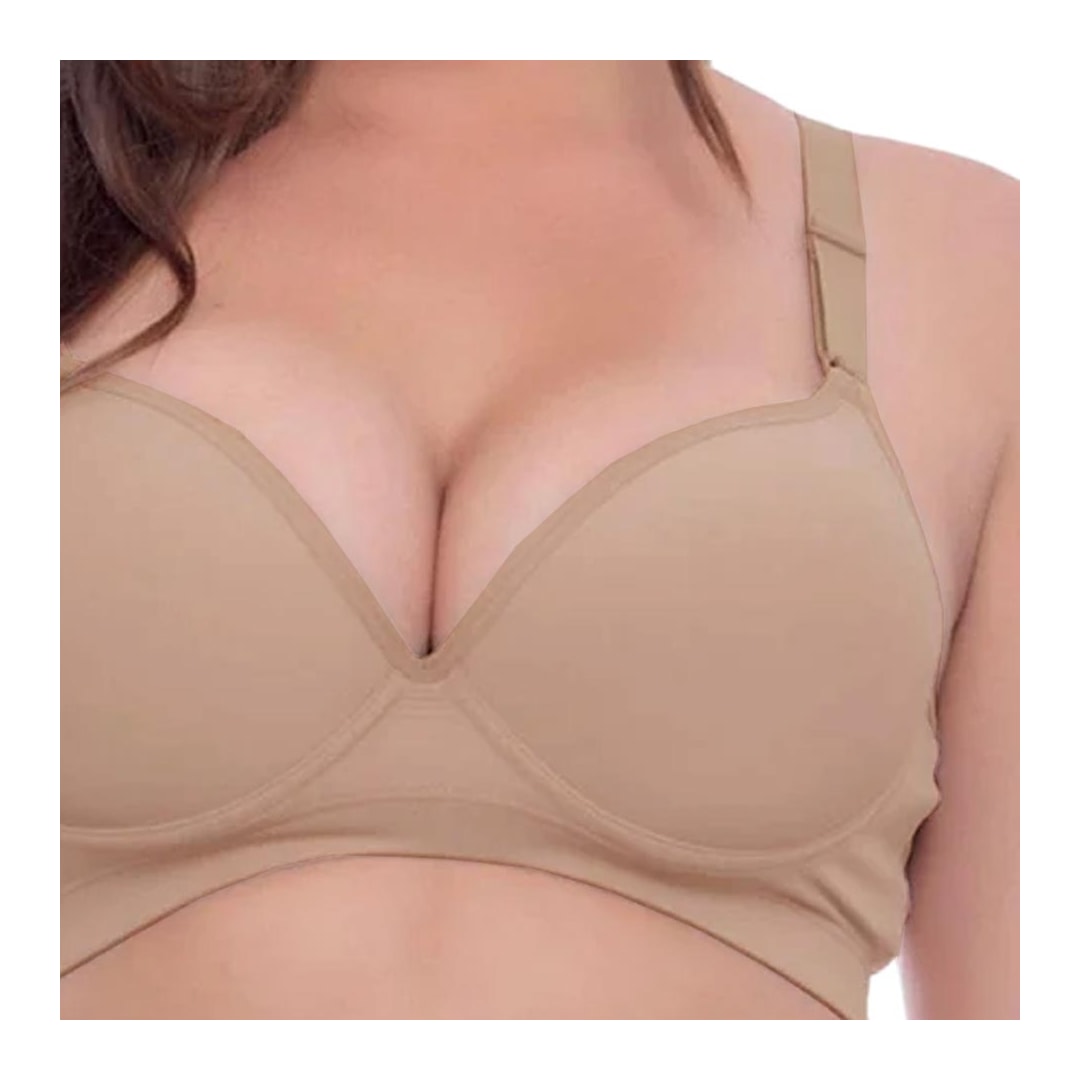 Sutiã Corpo Nu Com Bojo Lycra 500 Chocolate