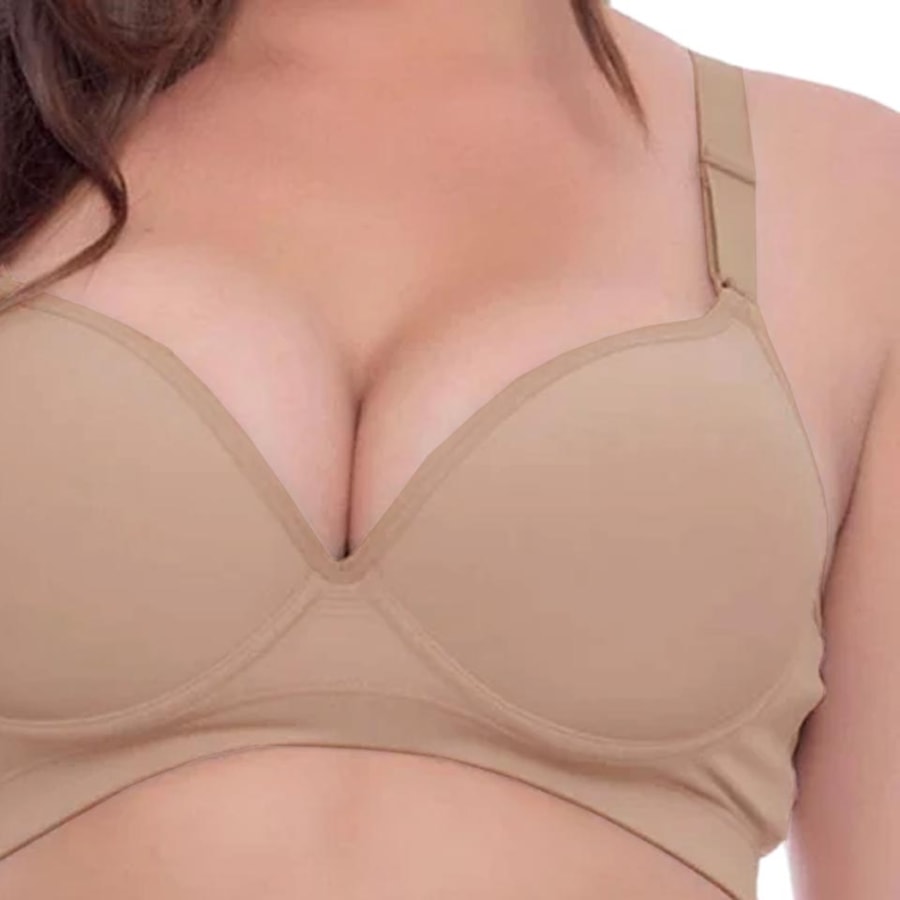 Sutiã Corpo Nu Com Bojo Lycra 500 Chocolate