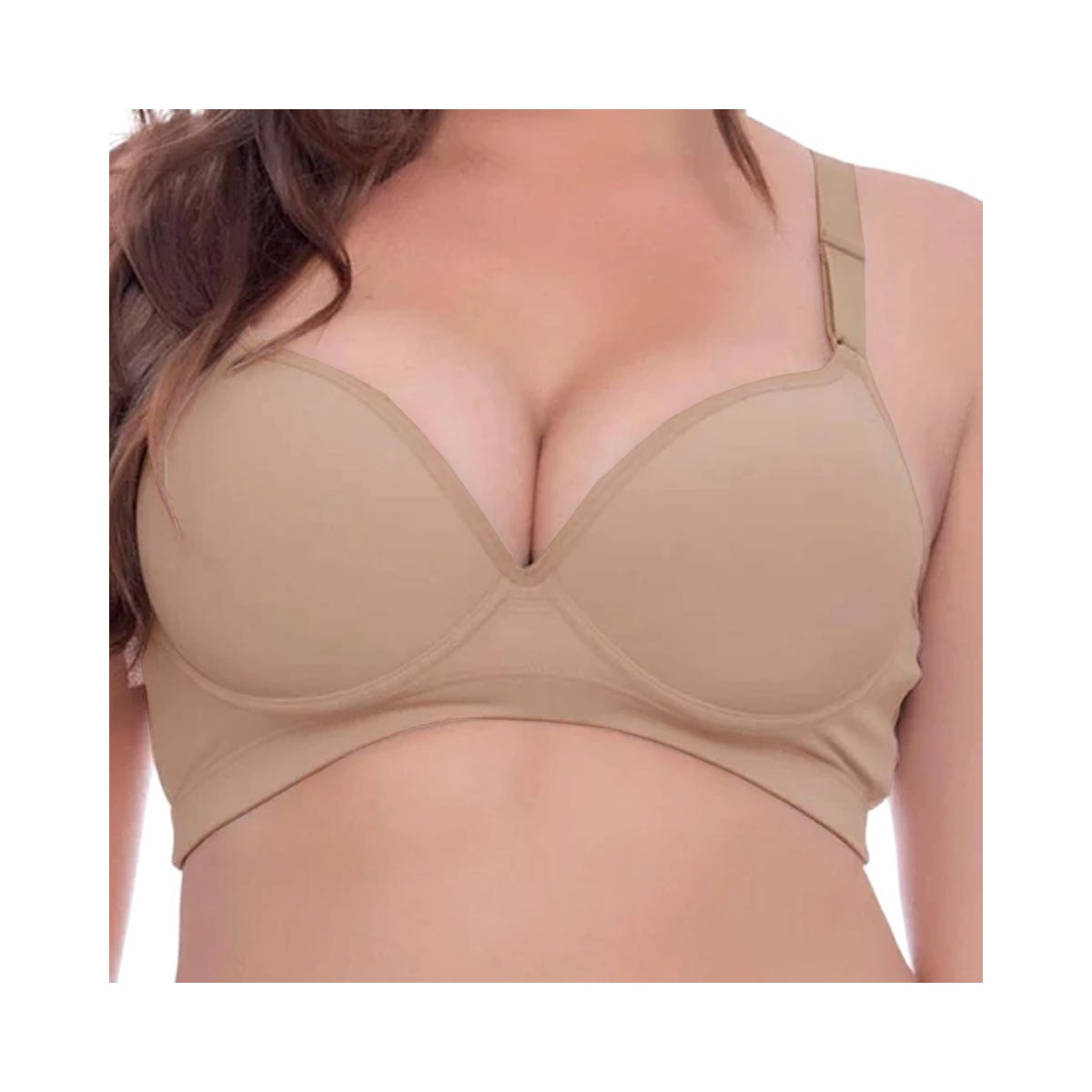 Sutiã Corpo Nu Com Bojo Lycra 500 Chocolate