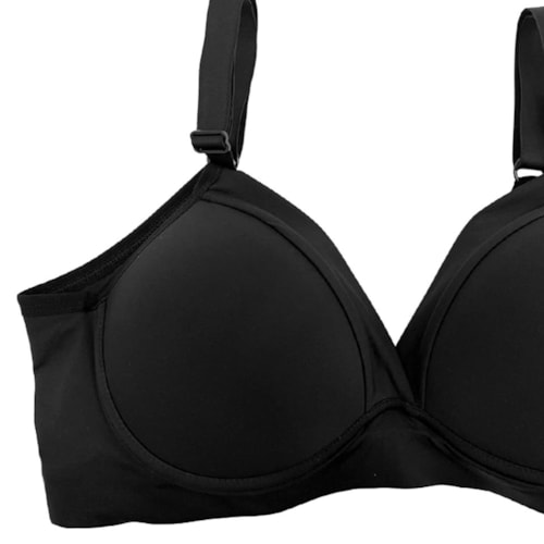 Detalhe - Sutiã Corpo Nu Com Bojo Lycra 508 Preto