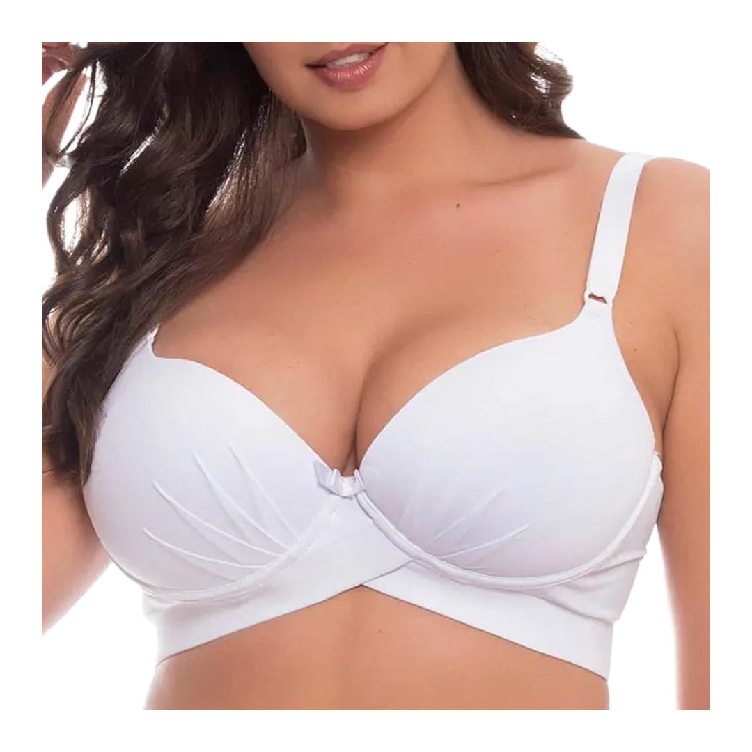 Sutiã Corpo Nu Com Bojo Lycra 515 Branco Sutiã Corpo Nu Com Bojo Lycra 515 Branco