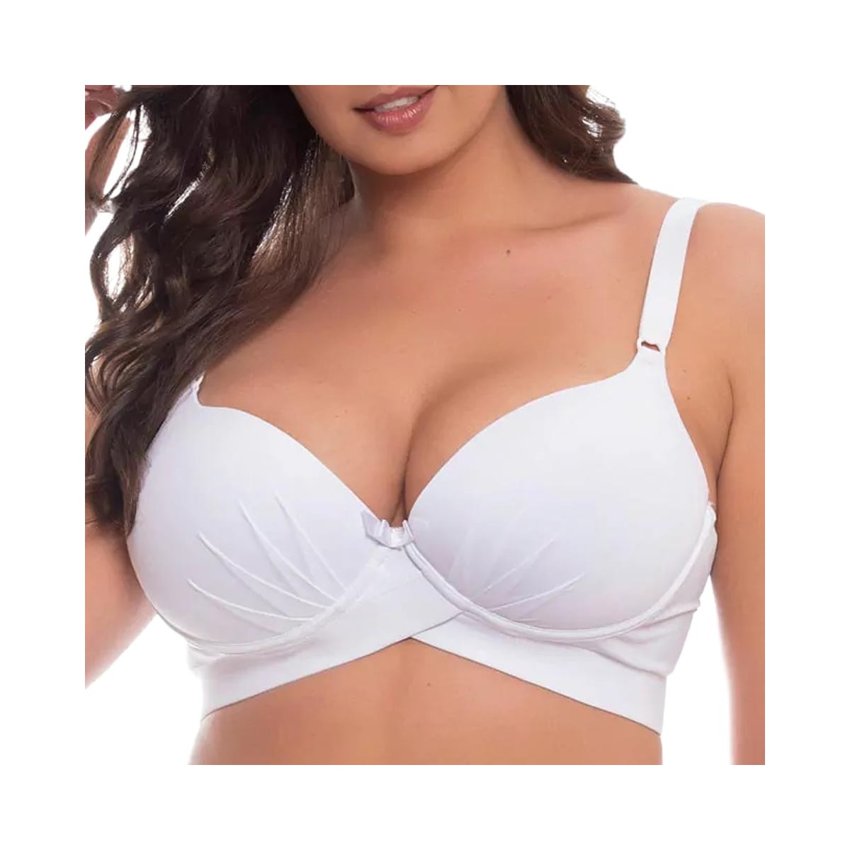 Sutiã Corpo Nu Com Bojo Lycra 515 Branco Sutiã Corpo Nu Com Bojo Lycra 515 Branco