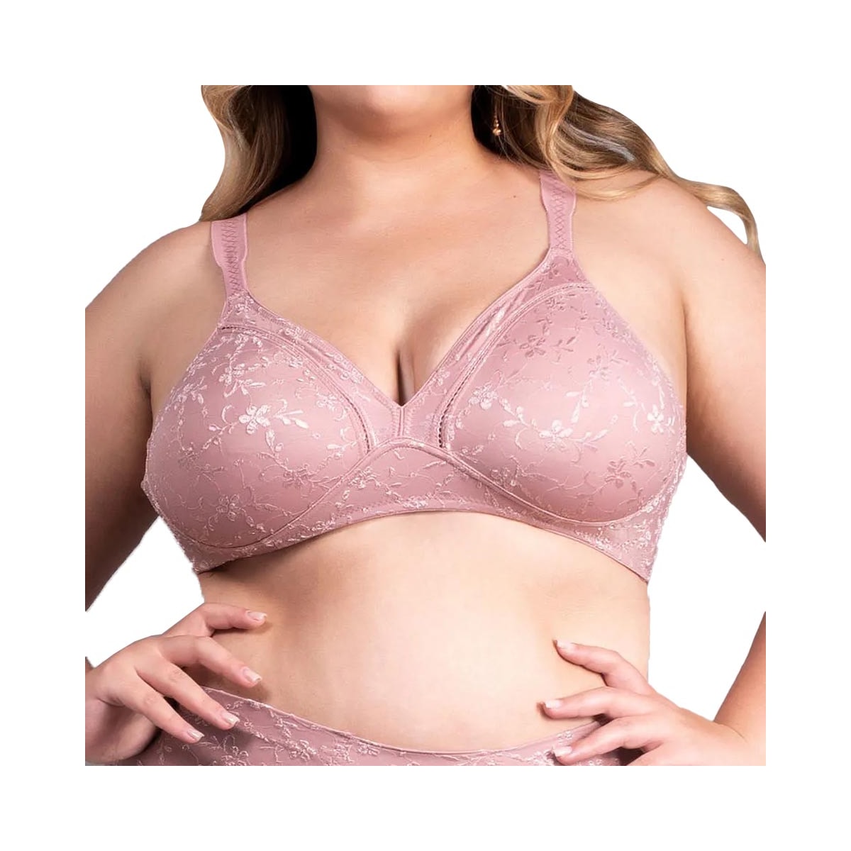 Sutiã Duloren Sem Bojo Lycra 111810 33-Rose Passe Sutiã Duloren Sem Bojo Lycra 111810 33-Rose Passe