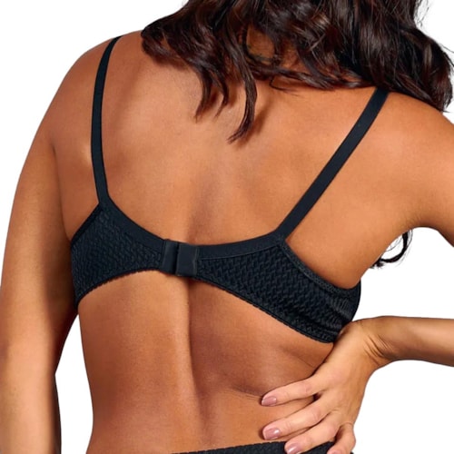 Detalhe - Sutiã Duloren Sem Bojo Lycra 121500 11-Preto