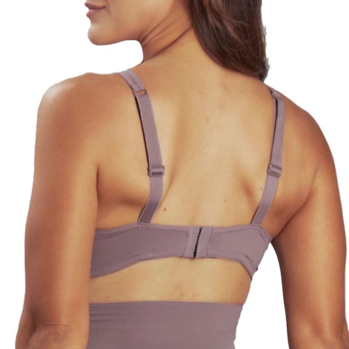 Detalhe - Sutiã Duloren Sem Bojo Lycra 811008 Chocolate