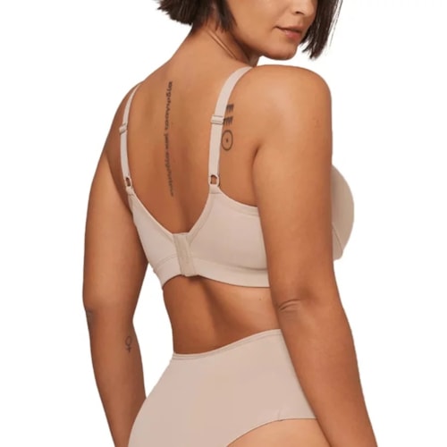 Detalhe - Sutiã Liebe 1/2 Taça Em Microfibra 703008 Chocolate