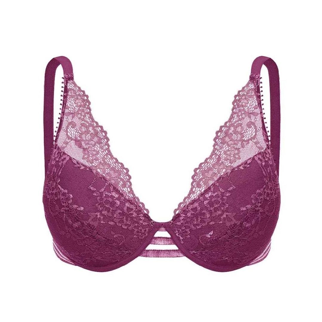 Sutiã Liebe 1/2 Taça Em Renda Leaf 603038 Cassis Sutiã Liebe 1/2 Taça Em Renda Leaf 603038 Cassis