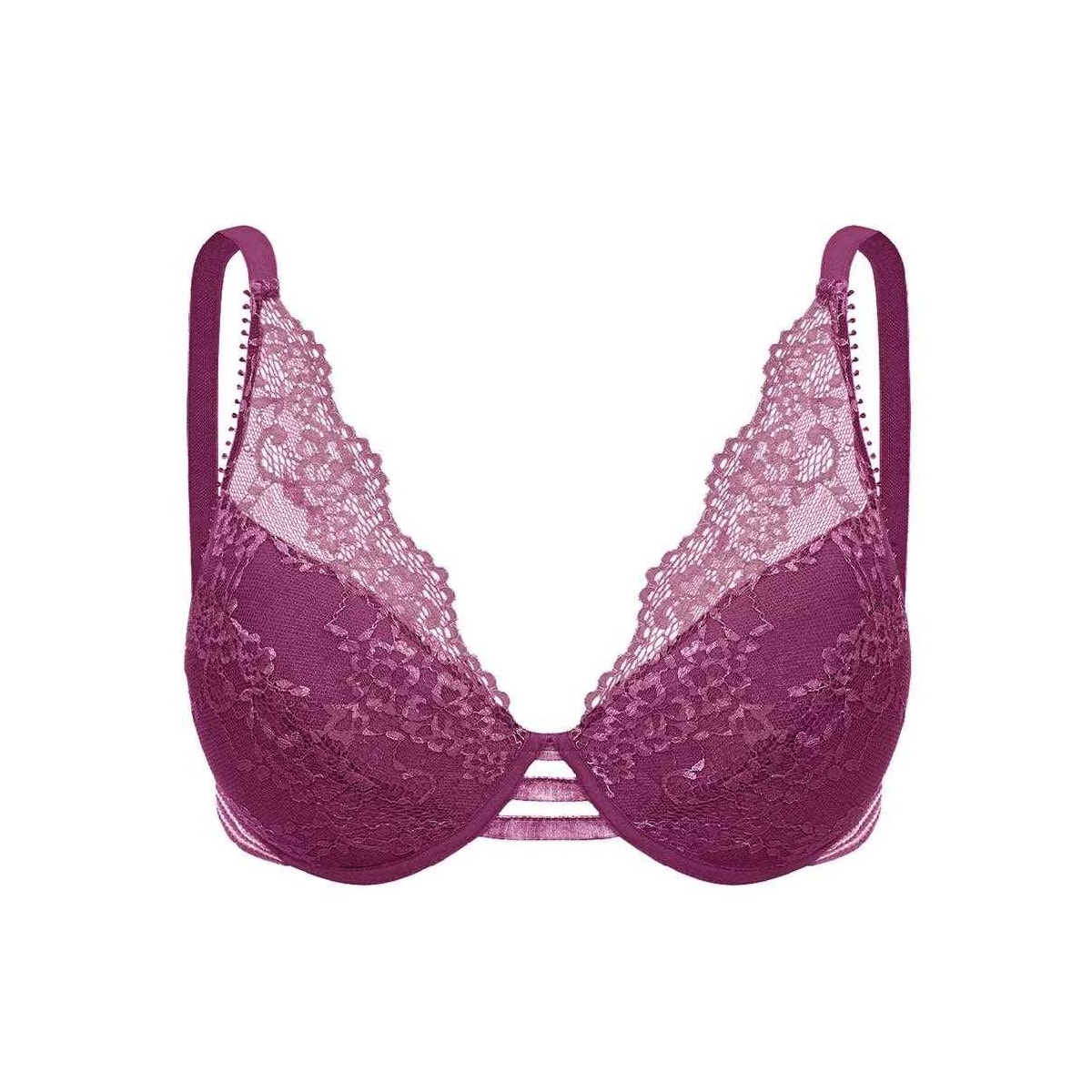 Sutiã Liebe 1/2 Taça Em Renda Leaf 603038 Cassis Sutiã Liebe 1/2 Taça Em Renda Leaf 603038 Cassis